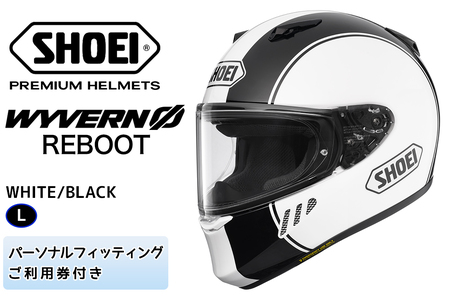 SHOEIヘルメット「WYVERN Φ REBOOT (WHITE/BLACK)」L フィッティングチケット付き|フルフェイス バイク ツーリング レーサー マルケス ショウエイ [1722]