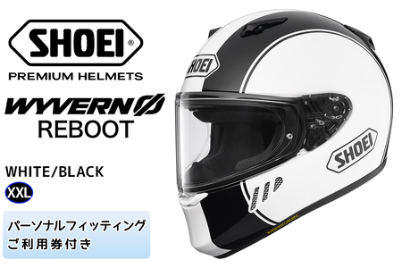 SHOEIヘルメット「WYVERN Φ REBOOT (WHITE/BLACK)」XXL フィッティングチケット付き|フルフェイス バイク ツーリング レーサー マルケス ショウエイ [1724]