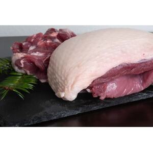 鴨鍋の素4人前(鴨スープとムネ肉1羽分(2枚)のセット)[配送不可地域:離島]