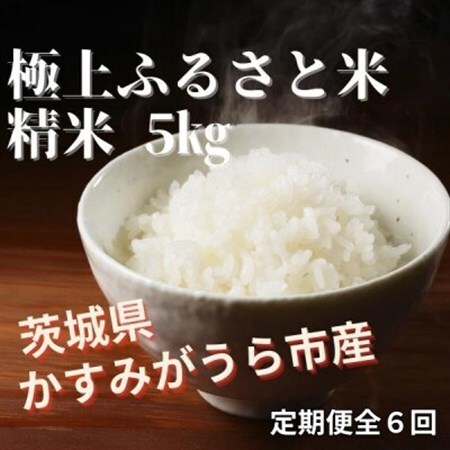【毎月定期便】極上ふるさと米　精米5kg全6回【配送不可地域：離島・北海道・沖縄県】【4081539】