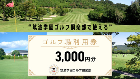 筑波学園ゴルフ俱楽部で使える ゴルフ場利用券 [3,000円分] ゴルフ 利用券 関東