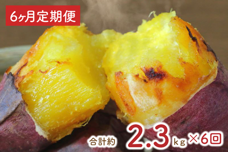 EY-17　【6ヶ月定期便】★少し大きめサイズ★熟成紅はるか冷凍焼き芋2kg＋おまかせ品種さつまいも 合計約2.3kg!