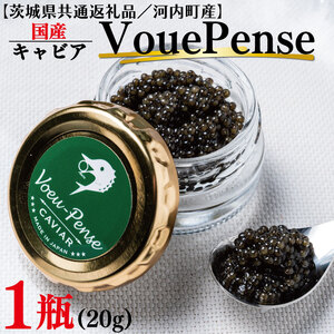 [茨城県共通返礼品/河内町産]国産キャビアVouePense(20g×1瓶)|キャビア 国産 国産キャビア 共通返礼品 贈り物 ギフト 茨城県 行方市(FH-1)