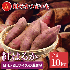 EF-6-1　【期間限定】【1月発送】㊄印のさつまいも「紅はるか」10kg