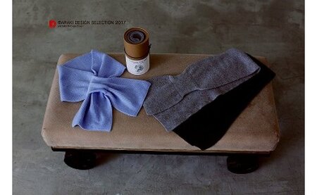 [カシミヤ100%]ミニマフラー ダークグレー