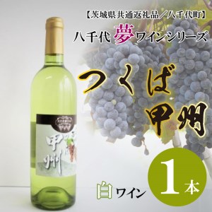 EC-12[茨城県共通返礼品/八千代町]八千代夢ワインシリーズ つくば甲州(白ワイン)1本