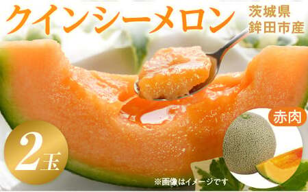 メロン めろん ＼光センサーで計測 糖度16度以上!/クインシー [輝]2玉 約2kg 茨城 鉾田 サングリーン旭 フルーツ 旬 プレゼント 人気 おすすめ 贈り物 甘い ヘルシースイーツ 産地直送 農業王国 赤肉 クインシーメロン 輝 特秀 赤 5月以降発送