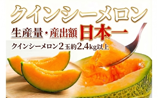 クインシーメロン（2玉入り1箱）計2.4kg以上