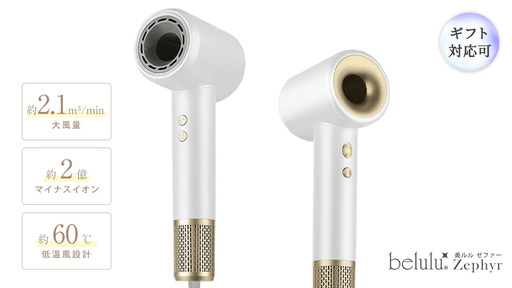 [ギフト対応] 美ルル 美ルル 速乾マイナスイオンドライヤー ゼファー