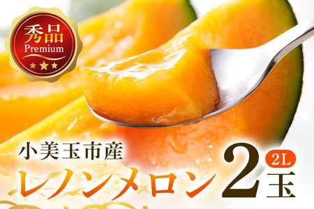 [数量限定・期間限定]おみたまレノンメロン 赤肉 2玉 メロン 秀品 茨城県産 めろん 52-D