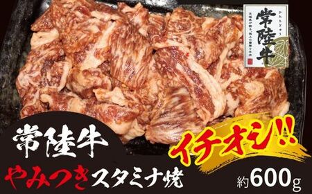 706 イチオシ!! 常陸牛 やみつきスタミナ焼き 味付き 黒毛和牛 約600g[吉川商事]