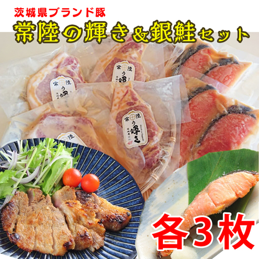 豚肉味噌漬け 銀鮭西京漬け 各4枚 セット 茨城 ブランド豚 常陸の輝き 鮭 豚肉 味噌漬け 銀鮭 西京漬け