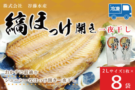 縞ほっけ 開き 一夜干し 真空パック 2Lサイズ 1枚 × 8袋 縞 ほっけ ホッケ 法華 開き 干物 加熱用 おかず 大洗 魚 魚介_AL018