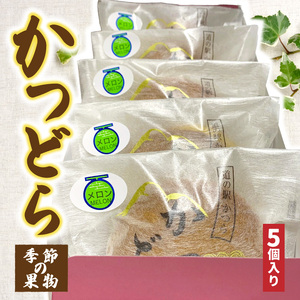 かつどら5個入り[季節の果物]