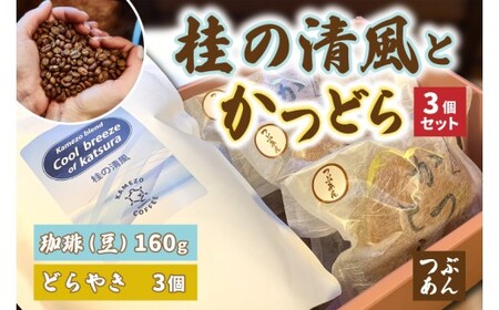 珈琲とかつどら3個セット[桂の清風(豆)/つぶあん]