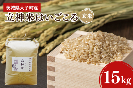 【特別栽培米】立神米はいごころ（玄米）15kg 茨城県 大子町 米(BT009)