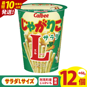 [10営業日以内に出荷]カルビー じゃがりこ サラダ Lサイズ 68g×12個|Calbee お菓子 菓子 おやつ おかし ぽてち ポテチ スナック おつまみ ジャガイモ じゃがいも(93-79)