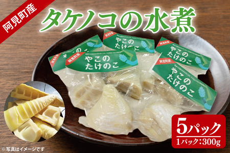 阿見町産タケノコの水煮300g×5ケ[たけのこ 筍 小分け 真空パック 手作り 水煮 茨城県 阿見町]