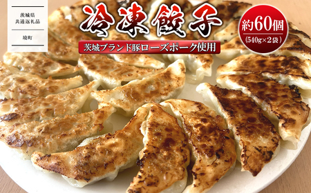 [茨城県共通返礼品] ローズポーク使用 冷凍餃子 約60個 (540g×2袋)