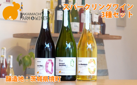 【スパークリングワイン3種セット】 750ml×3本 さかいまち ワイナリー K2649
