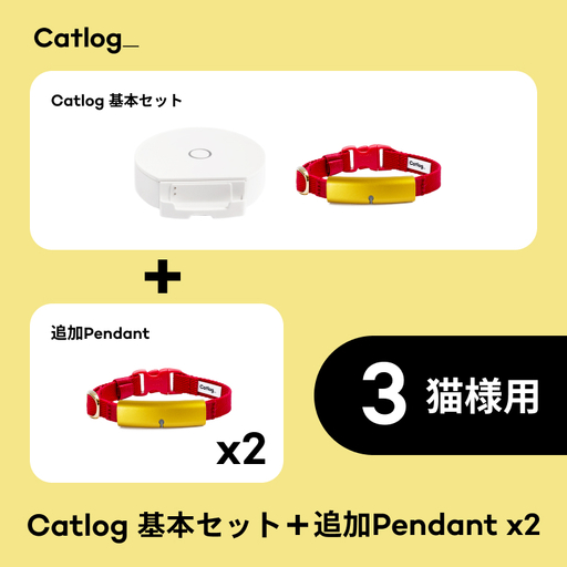 K2124 【3猫様用】Catlog基本セット + 追加Pendant 2本