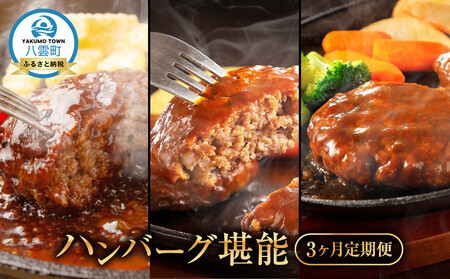 [3ヶ月定期便]ハンバーグ堪能| ハンバーグ ハンバーグ ハンバーグ ハンバーグ ハンバーグ
