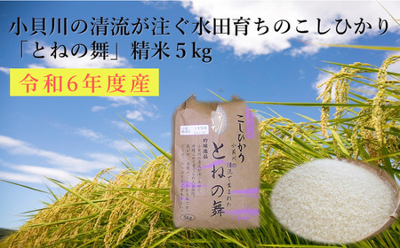 小貝川の清流が注ぐ水田育ち「とねの舞」(コシヒカリ)精米5kg