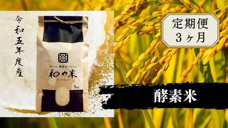 [3ヵ月定期便]＼令和5年産/和の米「酵素米」 精米5kg×3回