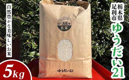 令和7年産 新米 栃木県足利市産 ゆうだい21 5kg 精米 白米 米 こめ ごはん 食品 栃木県 足利市