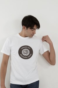 足利市 マンホールTシャツ 白 S F7Z-547