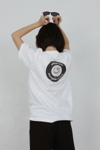 バックプリント 足利市 マンホールTシャツ 白 S F7Z-555