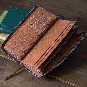 [長財布]Zip long wallet カラー:Red Brown