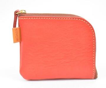 栃木レザー使用｜やわらか本革Lジップミニ財布｜Lzip wallet small 02｜レッド｜minca（全7色）