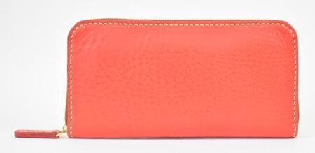 栃木レザー使用｜やわらか本革Lジップ長財布｜Round zip wallet 02｜レッド｜minca（全6色）