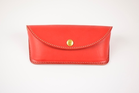 【minca】栃木レザーのメガネケース 本革 /Glasses case 01/レッド　525【ファッション 人気 おすすめ 】