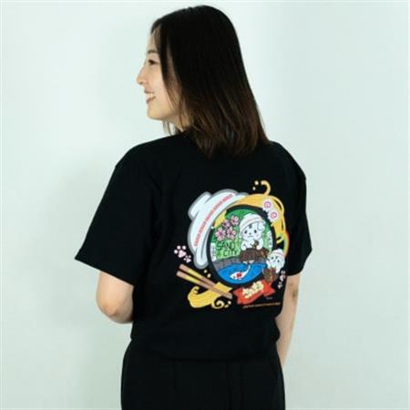 佐野市 マンホールTシャツ(さのまる)黒 Mサイズ_装飾品・工芸品 女性・レディース 洋服   装飾品・工芸品 男性・メンズ 洋服 _【1534709】