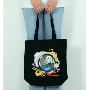 佐野市 マンホールトートバッグ(さのまる) ブラック_装飾品・工芸品 トートバッグ・ショルダーバッグ 鞄・バッグ かばん カバン_