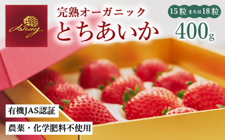 完熟オーガニックとちあいか 15粒または18粒 ※2025年12月中旬〜2026年4月中旬頃に順次発送予定