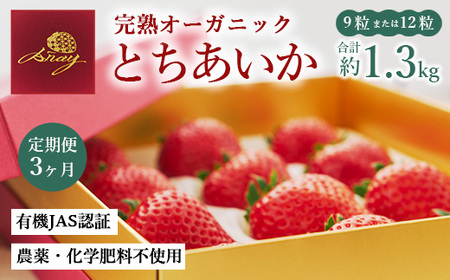 [定期便3ヶ月]完熟オーガニックとちあいか 9粒または12粒 ※2025年12月上旬〜2026年4月下旬頃に順次発送予定