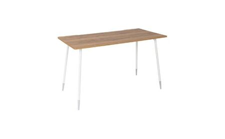 【＆FREL】ワークテーブル 天板（ミディアムオーク）脚/フレーム（ホワイト）幅120　奥行60　高さ72 ※離島への配送不可