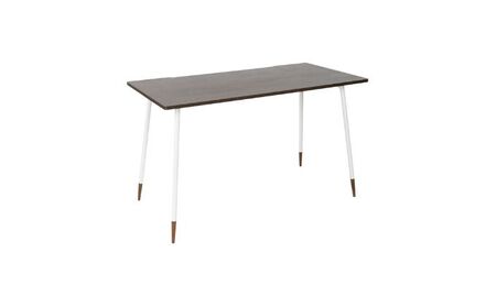 【＆FREL】ワークテーブル 天板（ウォールナット）脚/フレーム（ホワイト）幅120 奥行60 高さ72 インテリア デスク シンプル ワークデスク 作業デスク 作業テーブル パソコンデスク ※離島への配送不可