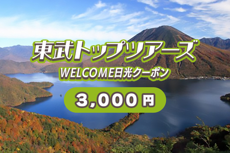 WELCOME日光クーポン 3000円分|東武トップツアーズ 日光市 ホテル 観光 旅行 旅行券 宿泊 宿泊券 チケット 夏休み 紅葉 [0099]