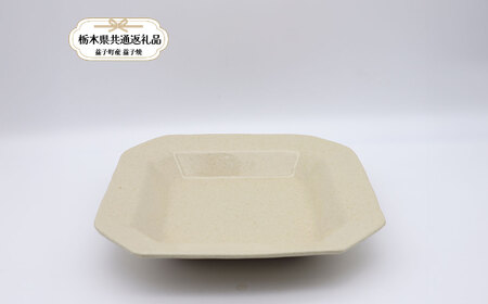 [栃木県共通返礼品・益子町産]益子焼 矢口桂司 角鉢レンゲセット 白