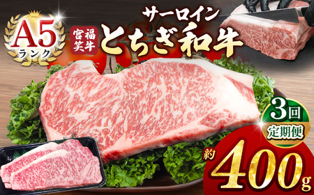 [定期便3回]宮福笑牛(とちぎ和牛) A5 サーロインステーキ 約200gx2枚 | 牛肉 和牛 ステーキ 定期便 サーロイン ステーキ ステーキ用 旨味 美味しい 肉 お肉 栃木県共通返礼品 栃木県 真岡市