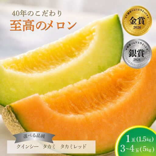 タカミ 3～4玉(合計約5kg) | 完熟 果物 メロン