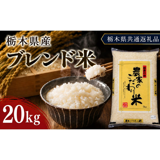 栃木県産 お米 白米 ブレンド米 20kg | 栃木県 矢板市 栃木県共通返礼品