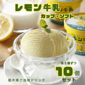 レモン牛乳カップ・ソフト10個セット｜アイスクリーム スイーツ