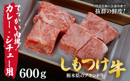 しもつけ牛 でっかい肉塊!カレー・シチュー用600g | 牛肉 牛肉 牛肉 カレー 牛肉 牛肉 シチュー