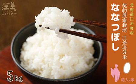 [新米先行予約]契約農家栽培 江差追分米『ななつぼし』[5kg]令和7年産 2025年産 北海道江差町産 北海道米 白米 精米 お米 おこめ こめ ご飯 ごはん 農家直送 単一原料米 ブランド米 甘みと粘りの調和