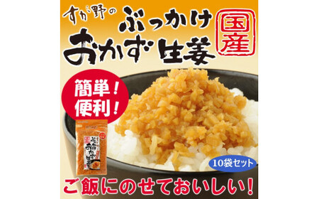 国産ぶっかけおかず生姜 10袋 おかず ご飯のお供 ご飯 ごはん 生姜 国産 常温 栃木県 壬生町